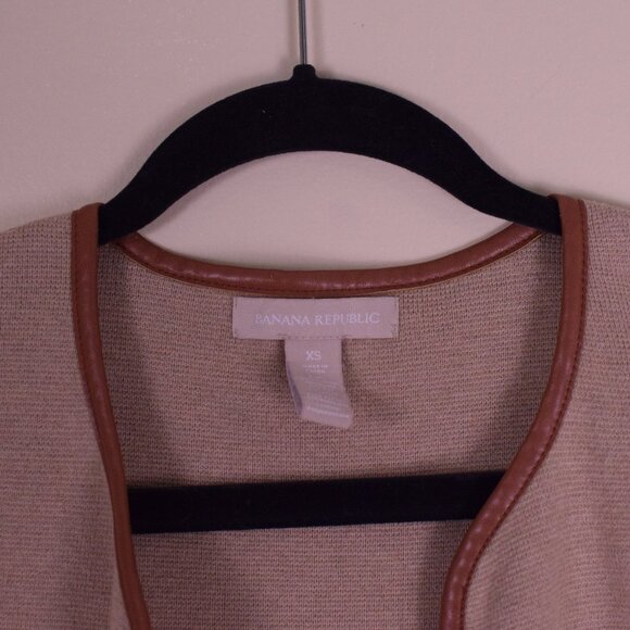 Women's Banana Republic Fall Color Block Cardigan Cotton, Silk Sweater - Size XS - Picture 3 of 6